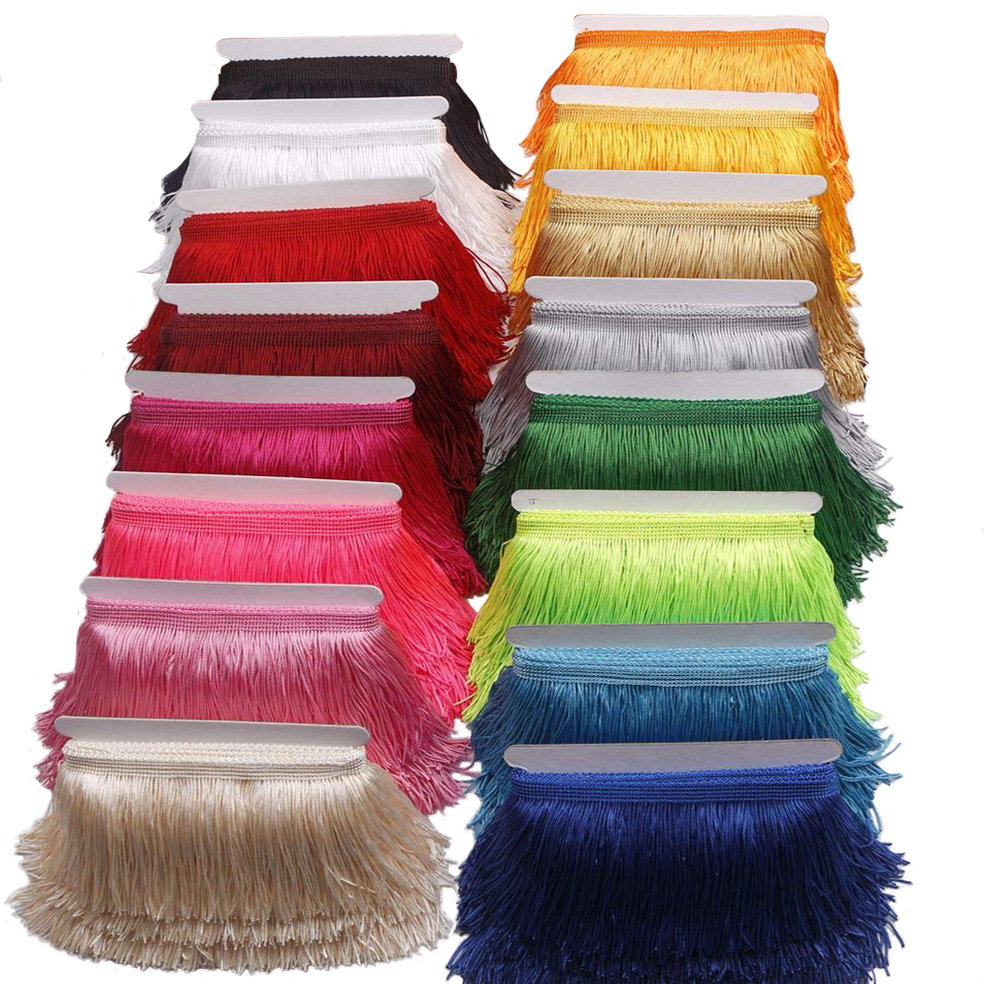Fringe Ribbon Sewing - 10 ヤード 15 センチメートルロングタッセルフリンジトリムレースリボンタッセルカーテンドレスフリンジ縫製トリミングアクセサリー工芸品