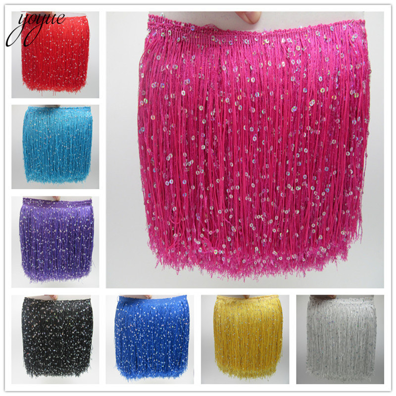Fringe Ribbon Sewing - Yoyue-ポリエステルとフリンジ付きの長いリボン,フリンジ付きリボン,縫い付けられたドレスのステージカーテン,衣類アクセサリー,1ヤード,20cm