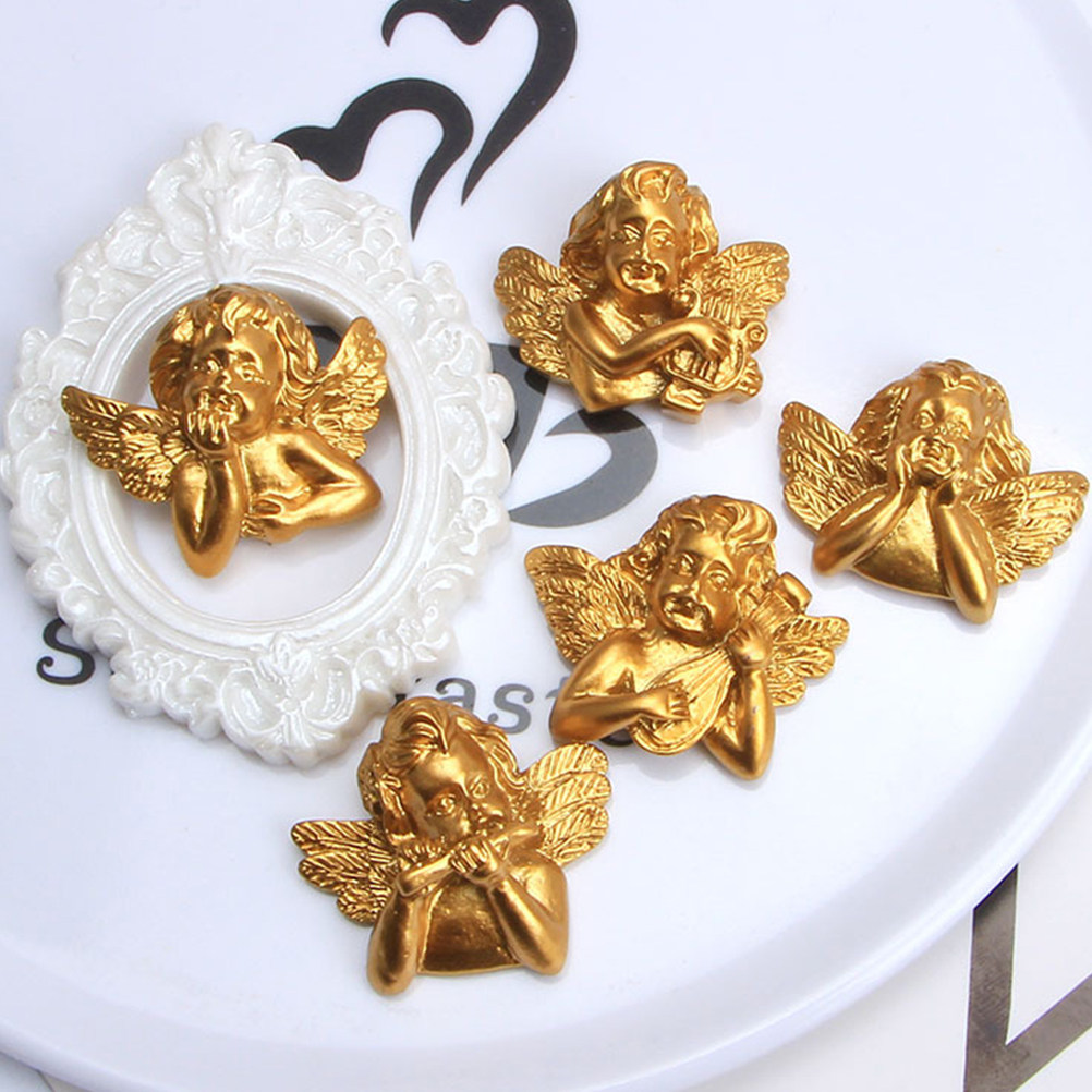 Craft Embellishments - 15 個樹脂エンジェルアクセサリークラフト DIY チャームフラットバック装飾電話ケース装飾品 H 製装飾品収納容器