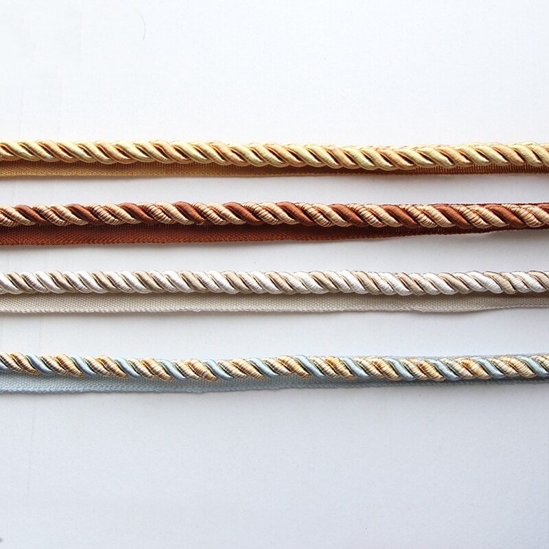 Cord Trim Twisted - 12.5m ツイストフランジ付きパイピングコードトリム装飾ロープ、布製リップ付き、ソファカーテン、ホームテキスタイル装飾アクセサリー用