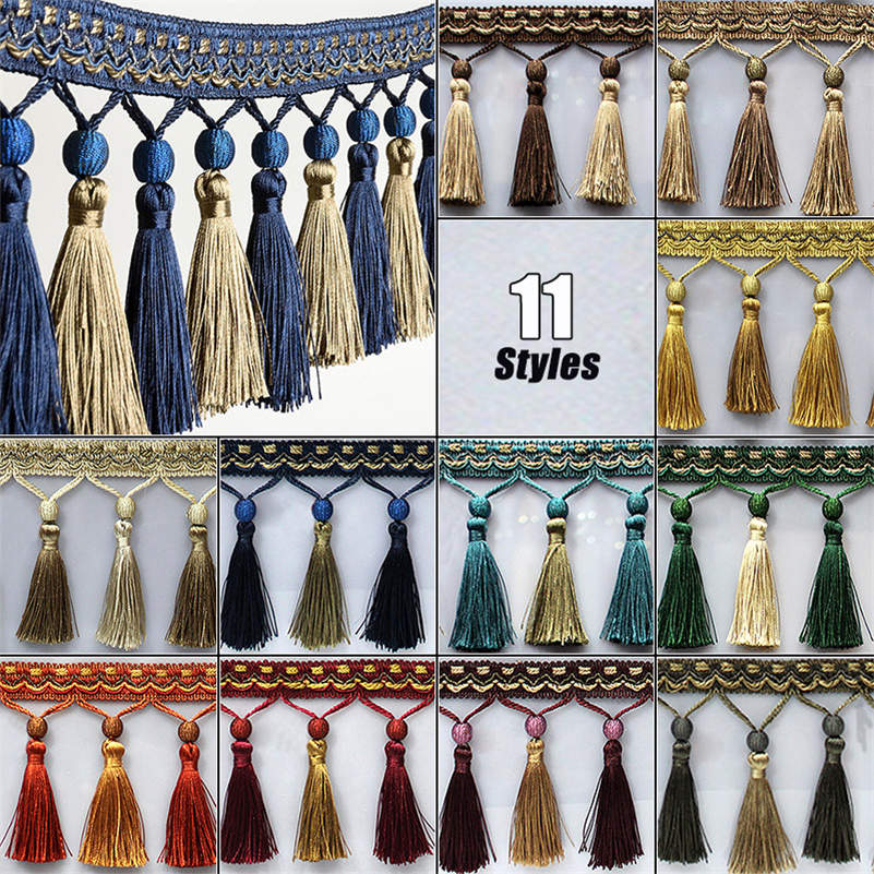 Tassel Fringe Trim - タッセルフリンジトリム,工芸品,アクセサリー,クッション,ソファ,テーブル,室内装飾品,1 m, 3m