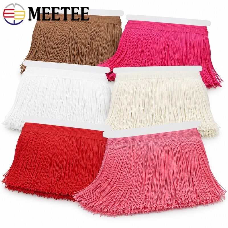 Fringe Ribbon Sewing - 5/10ヤード 15cm ポリエステルタッセルフリンジトリム シルクのようなドレープレースリボン ラテンダンスドレス、カーテン、ステージコスチューム、縫製装飾用