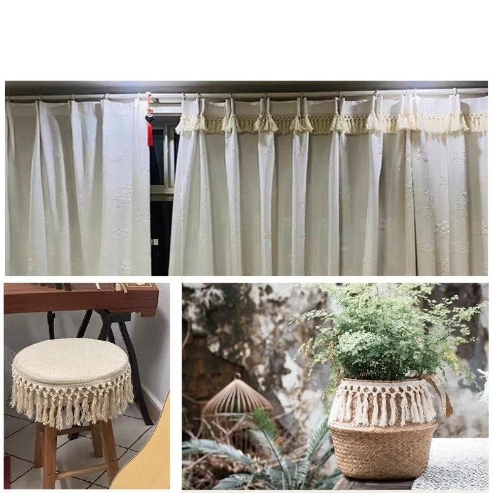 1ヤード11cm幅のタッセルトリムリボン、コットン素材、ボヘ - Tassel Fringe Trim のレビューと価格
