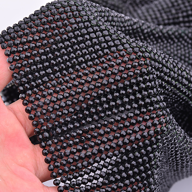 Junao-金と黒のクリスタルメッシュ,45x120cm,ラ - Hotfix Rhinestone Sheet のレビューと価格