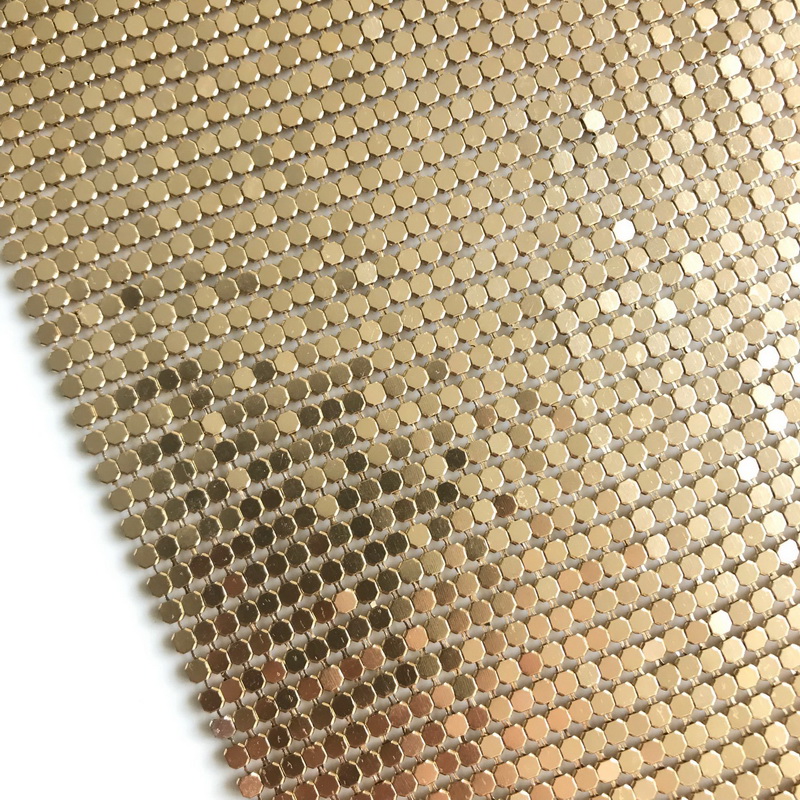 ゴールドアルミ金属スパンコール生地,DIYミシンパーティーク - Crystal Mesh Fabric のレビューと価格