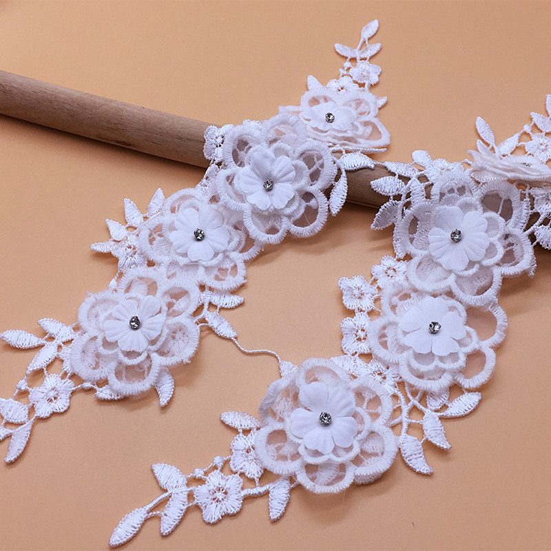 2 ペア/ロットメッシュファッショナブルな衣装フラワーリボン - Applique Patch Flower のレビューと価格