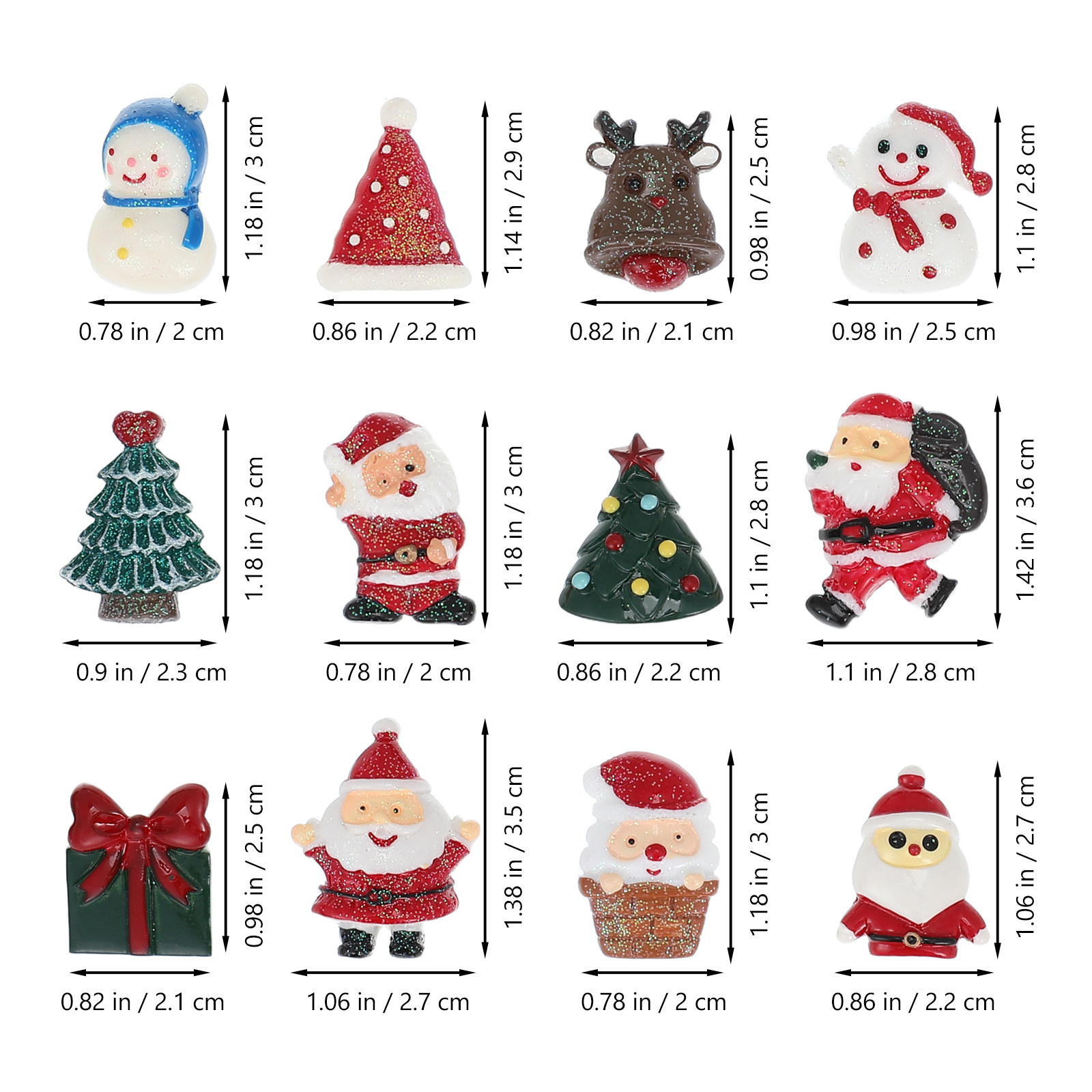 50 個の装飾品クリスマスオーナメント混合クラフト用品装飾品 - Craft Embellishments のレビューと価格