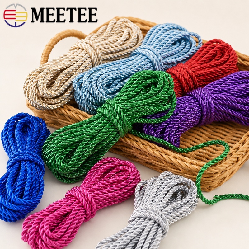 10/20M 5mm 3本撚りナイロンコットンコード、服、帽 - Cord Trim Twisted のレビューと価格