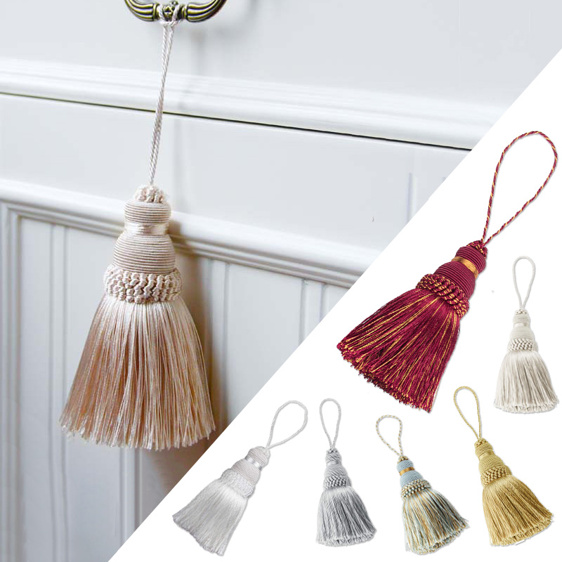 1Pc 家の装飾吊りロープシルクタッセルフリンジタッセルトリ - Tassel Fringe Trim のレビューと価格