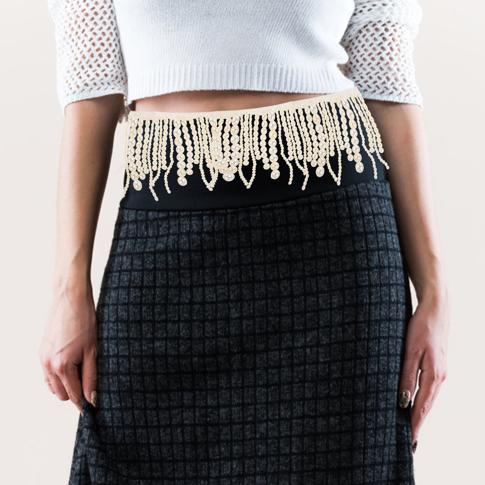 衣類用パールトリム、繊細なパールタッセルフリンジ、明るい装飾 - Tassel Fringe Trim のレビューと価格