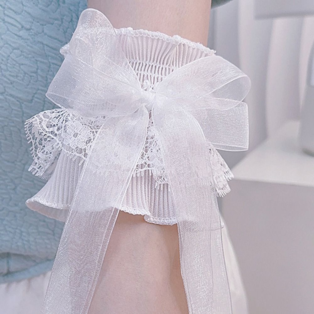 伸縮性のあるフリルレースアームウォーマー、レイヤードウォーマ - Elastic Lace Trim のレビューと価格