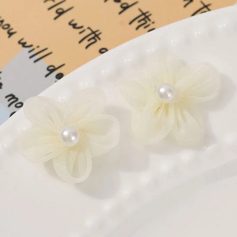 100 個パール糸フラワーアップリケ DIY ブライダル衣類 - Applique Patch Flower のレビューと価格