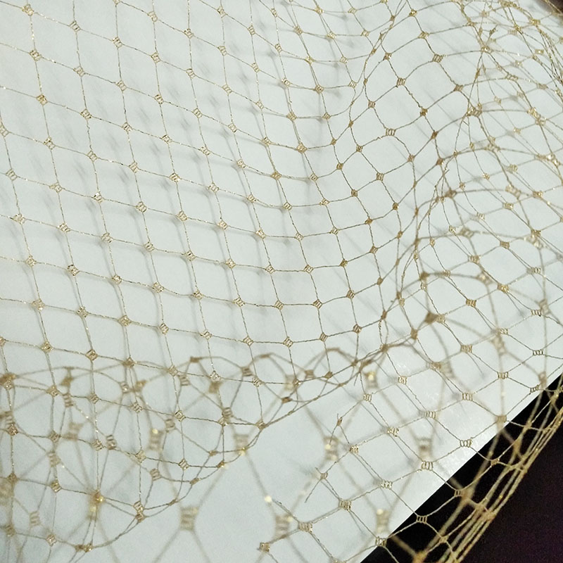 ダイヤモンド格子ブラックネット生地マスカレードベール透明メッ - Crystal Mesh Fabric のレビューと価格