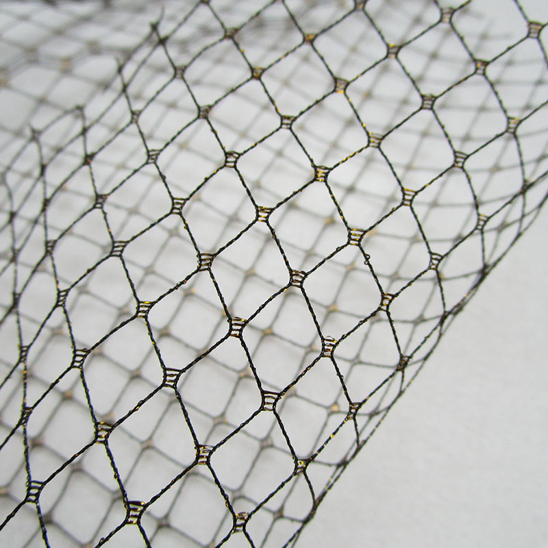 ダイヤモンド格子ブラックネット生地マスカレードベール透明メッ - Crystal Mesh Fabric のレビューと価格