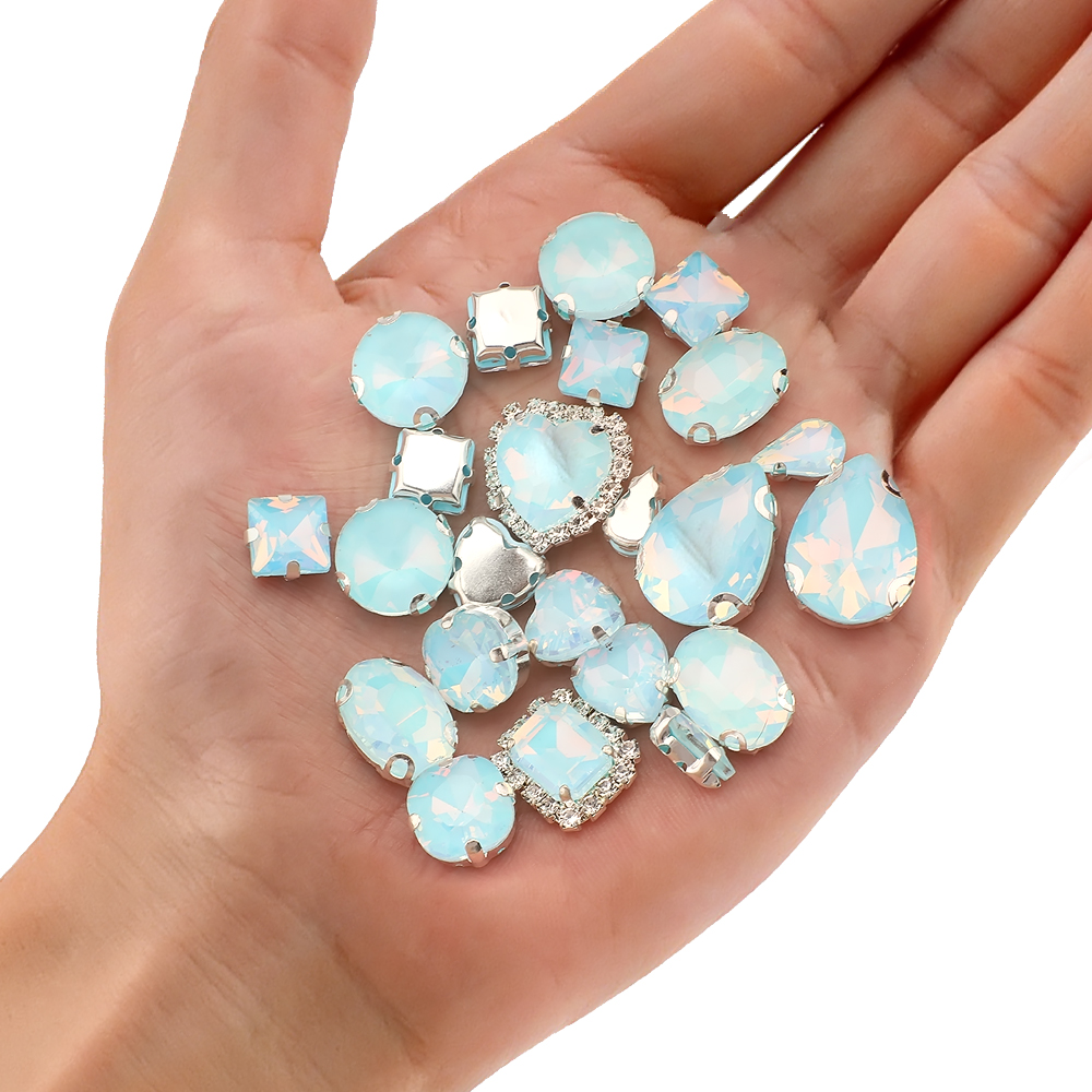オパールの形をしたガラスのルーズクローラインストーン,宝石, - Sew On Rhinestone のレビューと価格