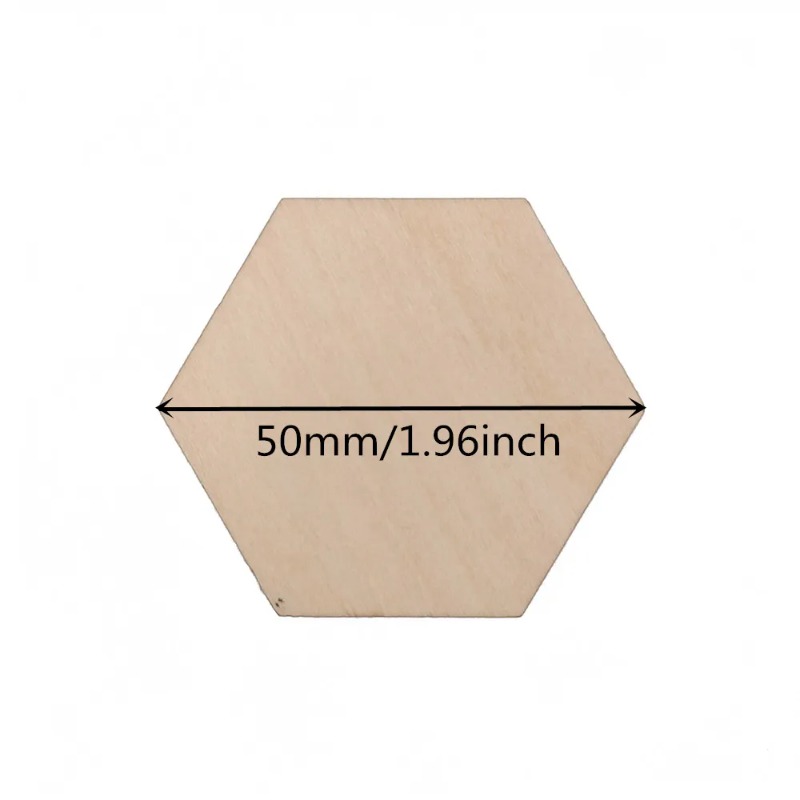 10-120mm 木製六角形ブランクスライス 未仕上げ木製デ - Craft Embellishments のレビューと価格