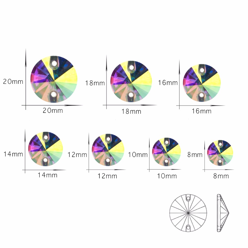 3200個のクリスタルABクリア縫い付けラインストーン、様々 - Sew On Rhinestone のレビューと価格