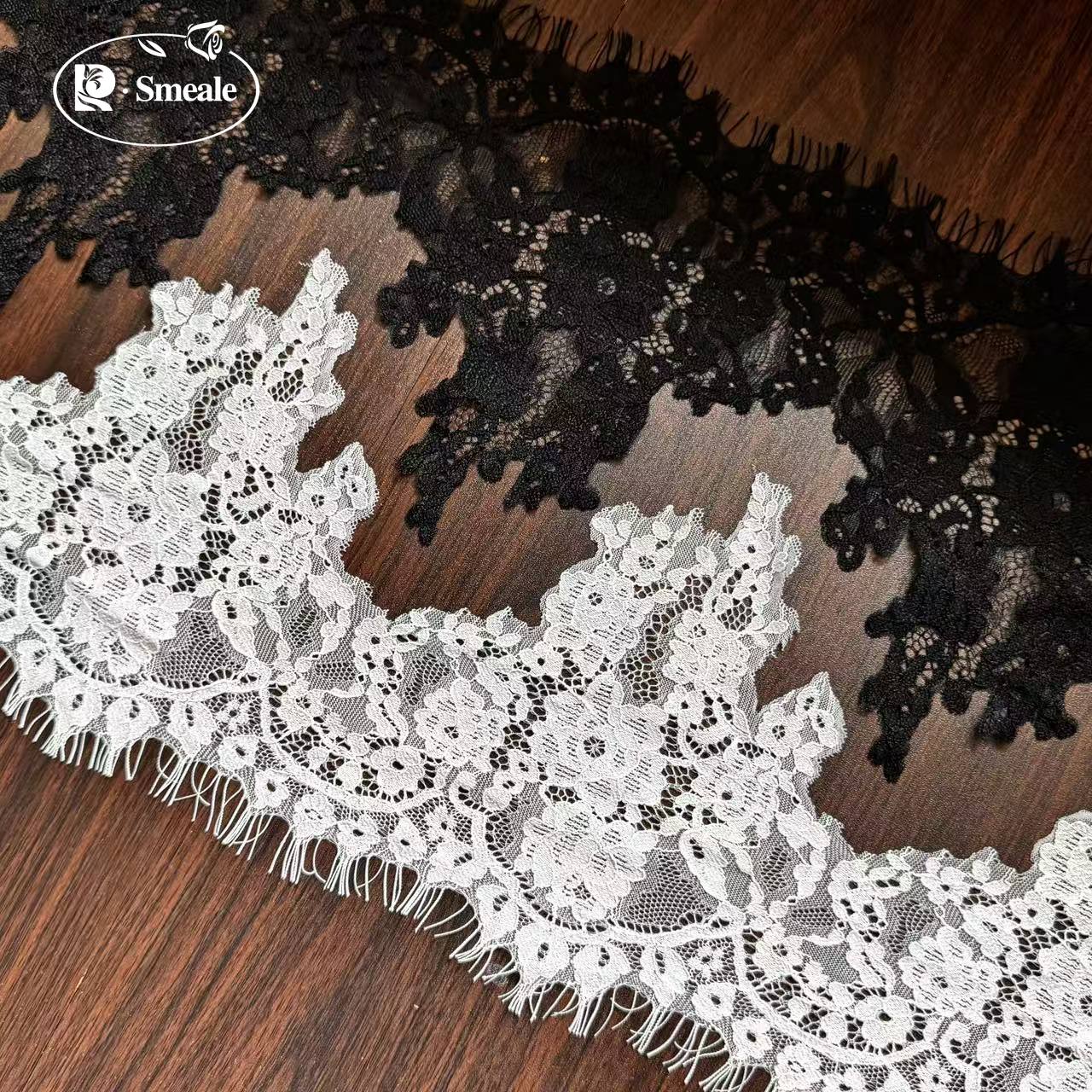 6M=2個、チンロンコットン製、伸縮性なし、不規則な曲線のま - Guipure Lace Panel のレビューと価格