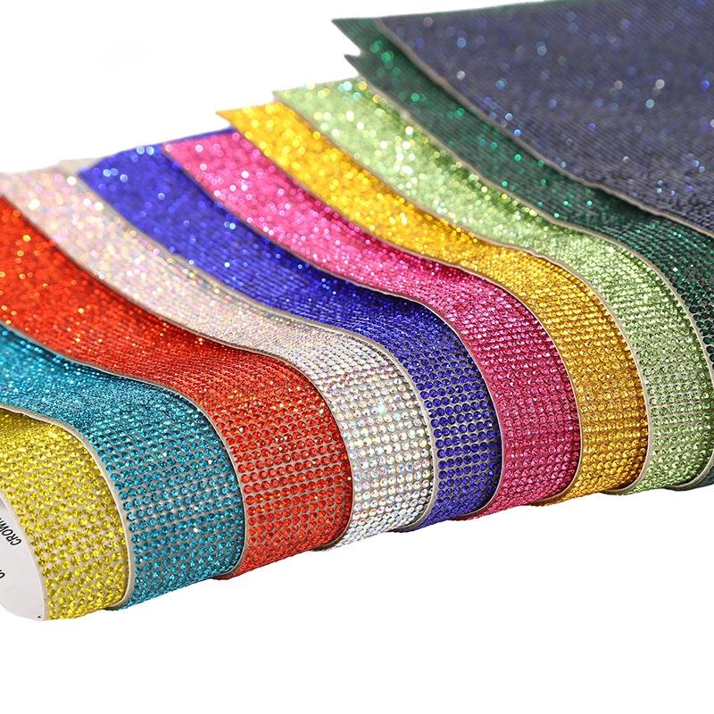 12 × 20 センチメートル自己粘着ラインストーンステッカ - Hotfix Rhinestone Sheet のレビューと価格