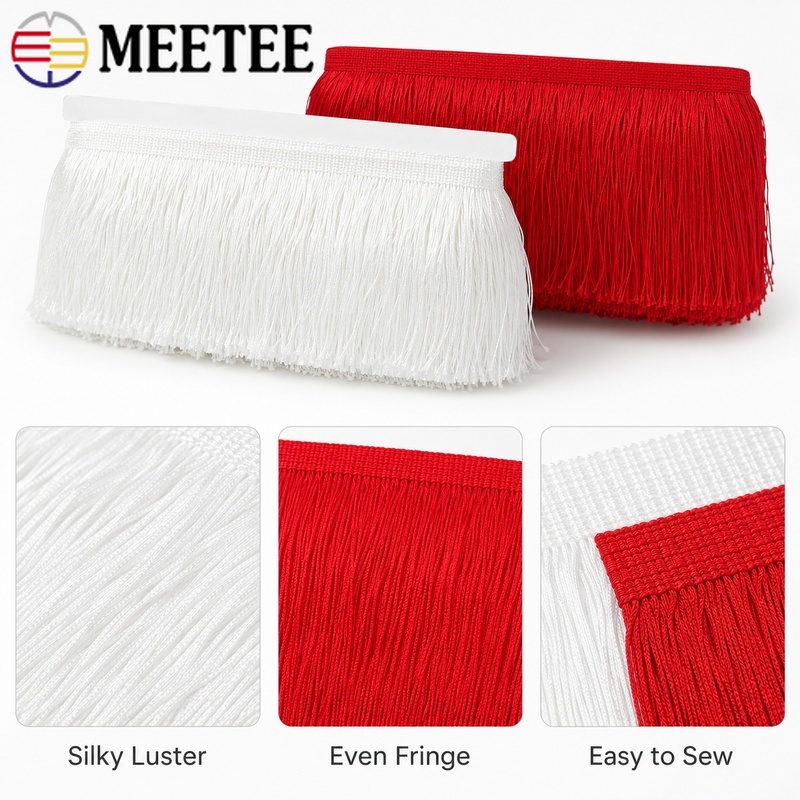 5/10ヤード 15cm ポリエステルタッセルフリンジトリム - Fringe Ribbon Sewing のレビューと価格