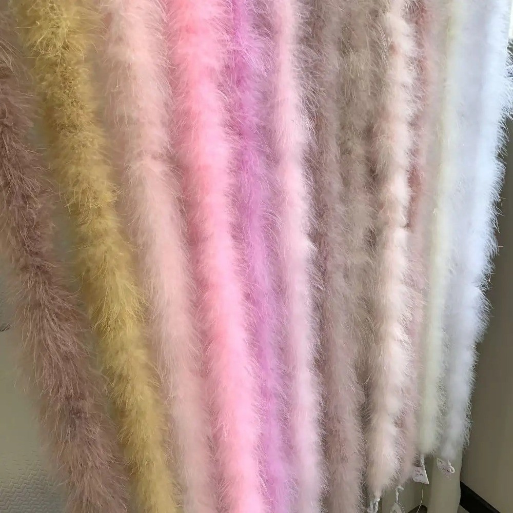2メートルのマラブーフェザーボアカフストリップフェイクファー - Feather Trim Marabou のレビューと価格