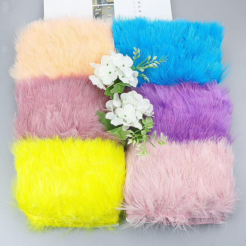 黒白七面鳥の羽飾り8-10cmマラブーフェザーフリンジリボン - Fringe Ribbon Sewing のレビューと価格