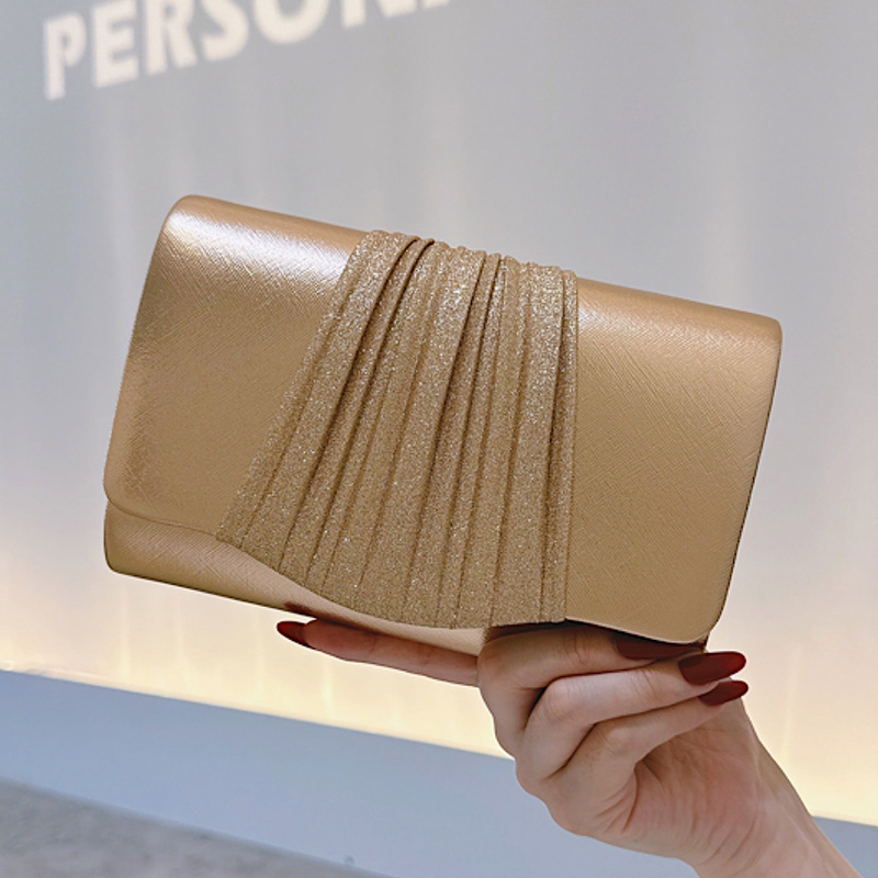女性用ゴールデンスモールイブニングクラッチバッグ、トレンディ - Tassel Fringe Trim のレビューと価格