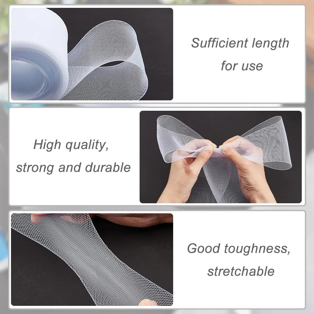 1-10 センチメートルフラット無地ハード硬い硬いクリン馬毛 - Crystal Mesh Fabric のレビューと価格