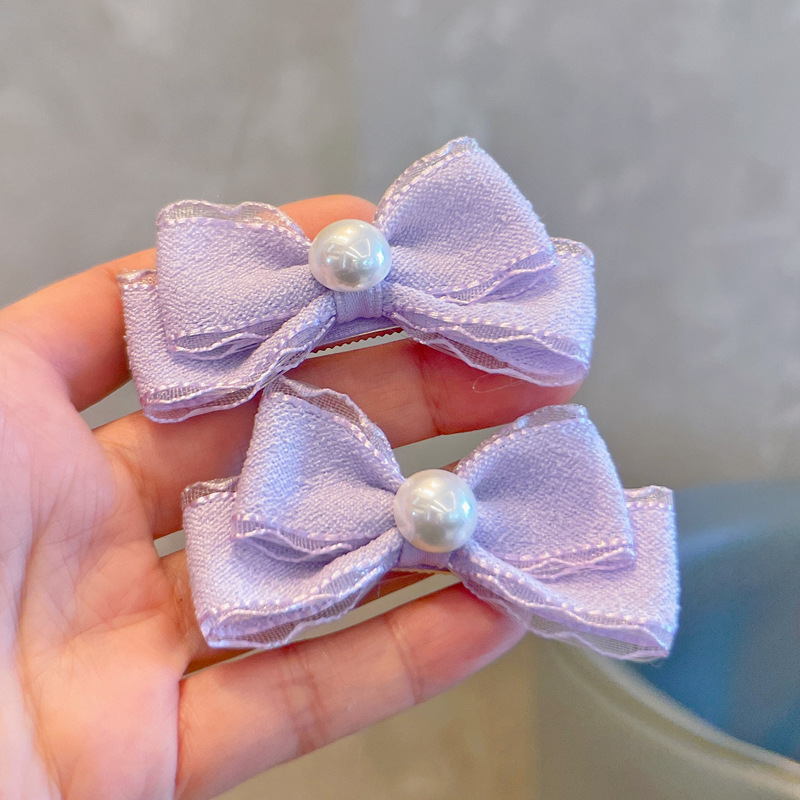 女の子のための弓と真珠のセンターが付いたレースリボン,ヘアア - Lace Ribbon Trim のレビューと価格