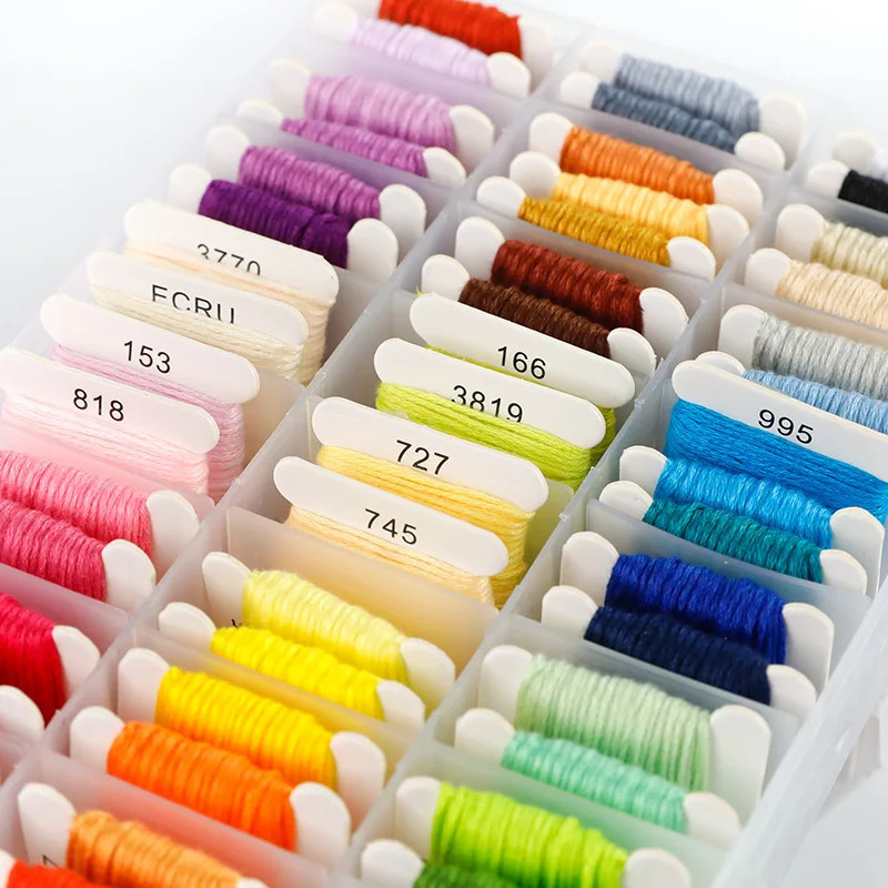 100%コットン刺繍糸キット、収納ケース付き、クロスステッチ - Embroidery Craft のレビューと価格