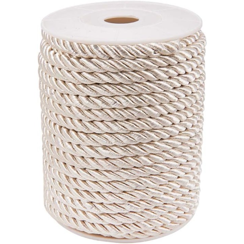 約50フィート クラフトナイロンロープ 5mm 3プライツイ - Cord Trim Twisted のレビューと価格